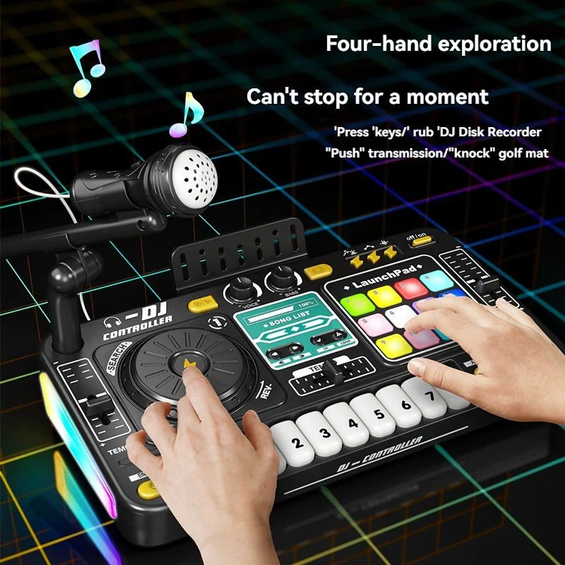 Multifunction DJ Microphone Toy Kids Karaoke Mic – Music & Voice Changing Microphone CPS321107 - Image 4