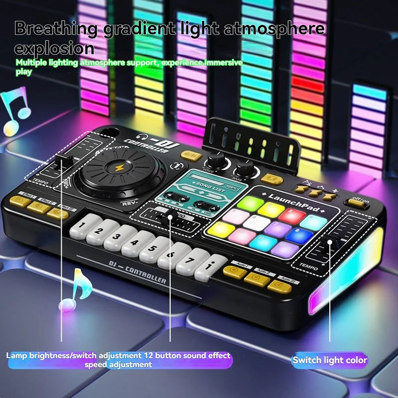 Multifunction DJ Microphone Toy Kids Karaoke Mic – Music & Voice Changing Microphone CPS321107 - Image 5