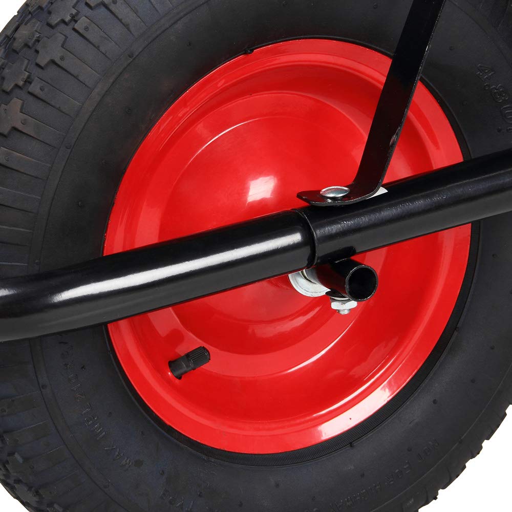 New 100L Wheelbarrow – Heavy Duty Garden Cart with Steel Frame & Pneumatic Tire WB6414 - Image 3