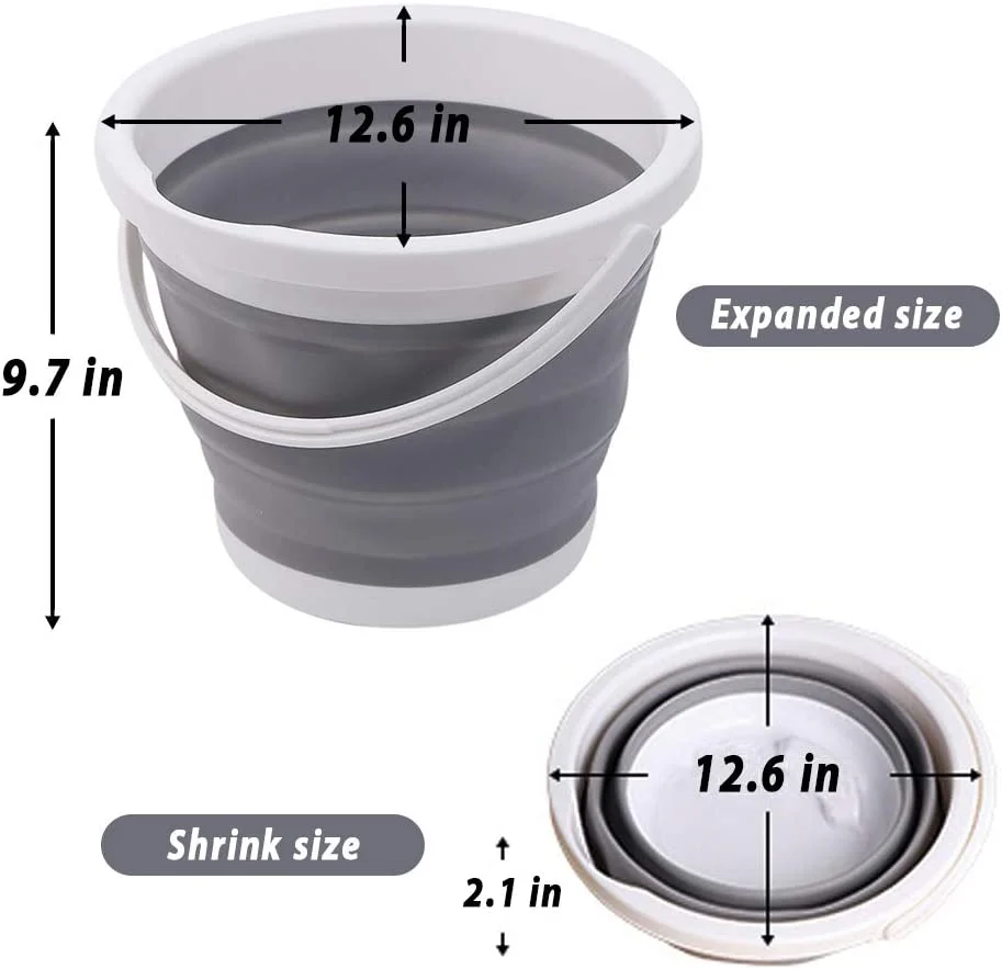 New 10L Collapsible Silicone Bucket – Portable Folding Bucket for Camping, Fishing & Travel 10L23 - Image 2