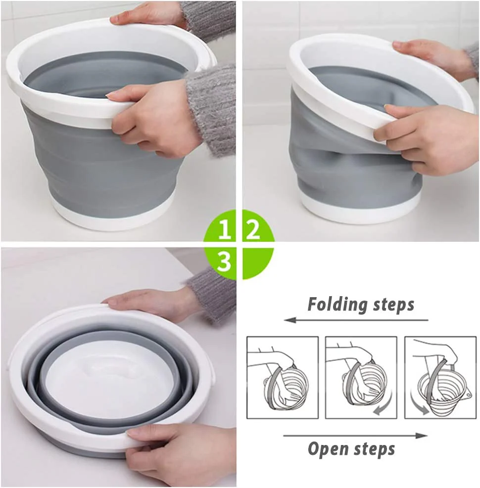 New 10L Collapsible Silicone Bucket – Portable Folding Bucket for Camping, Fishing & Travel 10L23 - Image 5