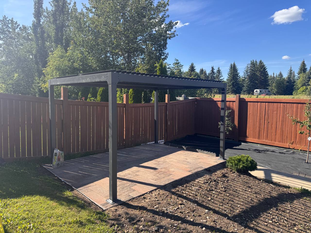 New 10x13 FT Aluminum Louvered Pergola Gazebo – Adjustable Roof Slats, Modern Outdoor Shade 1030608 - Image 10