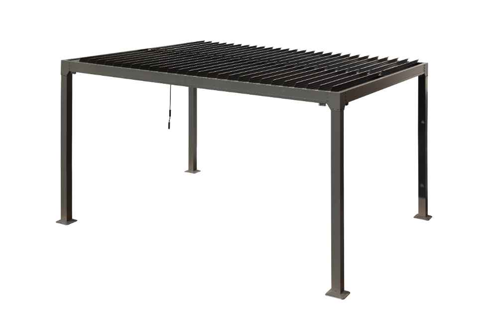 New 10x13 FT Aluminum Louvered Pergola Gazebo – Adjustable Roof Slats, Modern Outdoor Shade 1030608 - Image 13