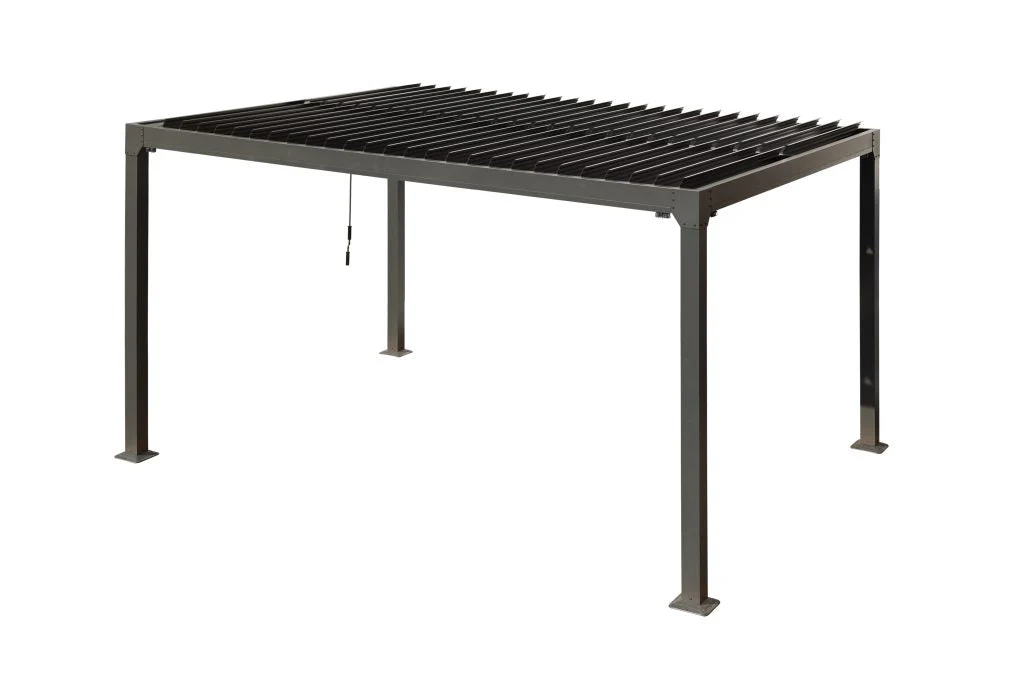 New 10x13 FT Aluminum Louvered Pergola Gazebo – Adjustable Roof Slats, Modern Outdoor Shade 1030608 - Image 14