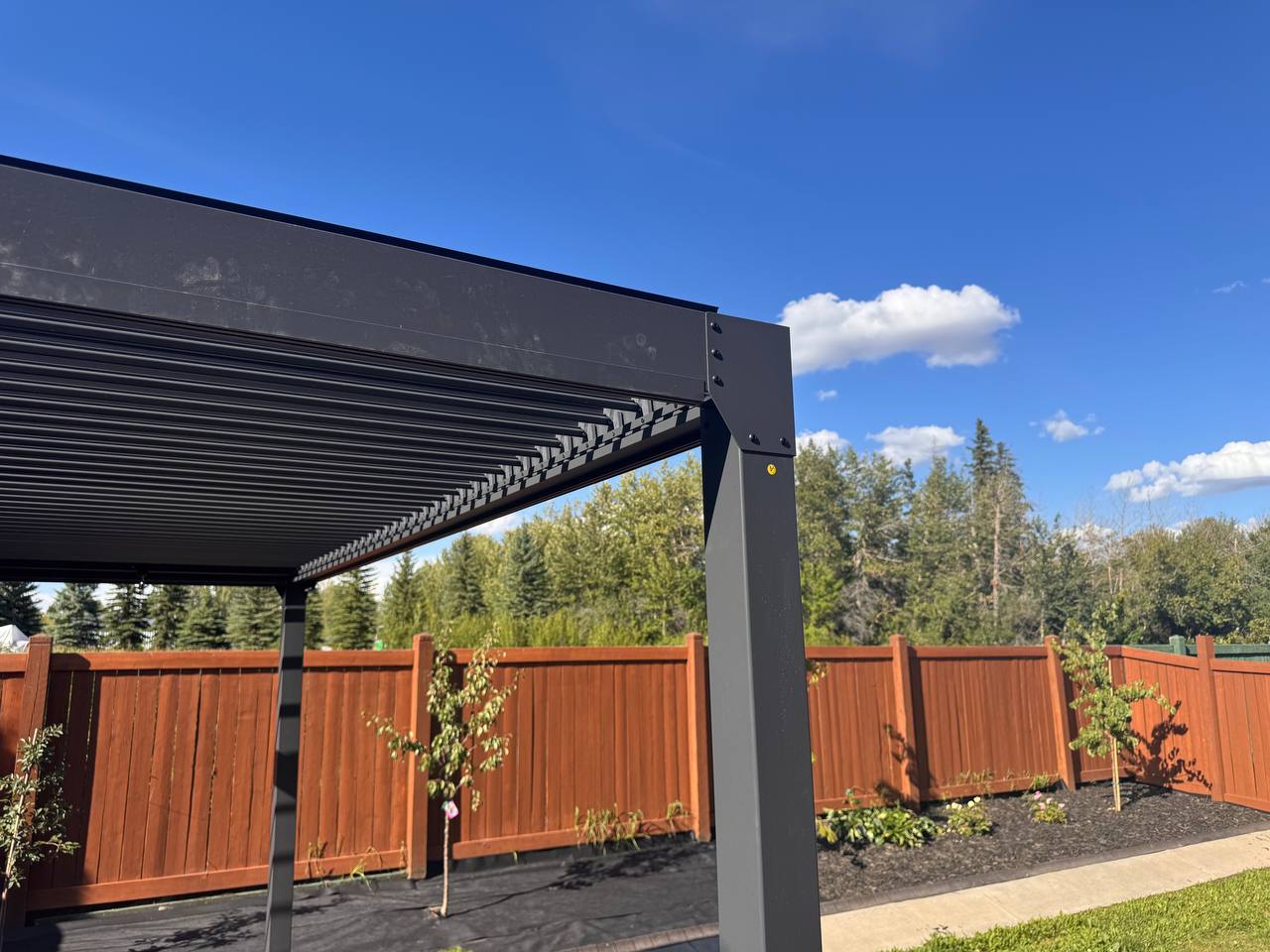 New 10x13 FT Aluminum Louvered Pergola Gazebo – Adjustable Roof Slats, Modern Outdoor Shade 1030608 - Image 2
