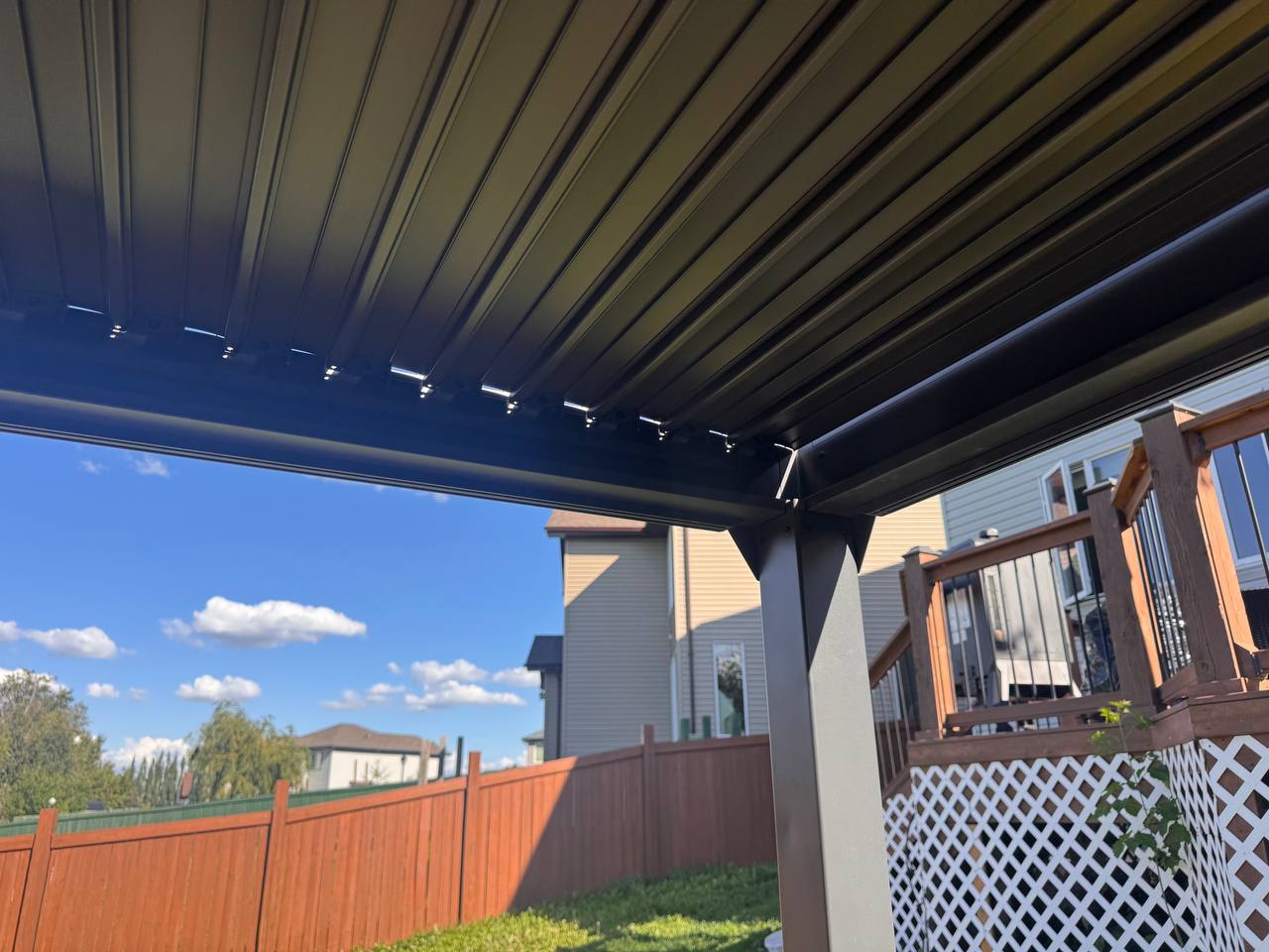 New 10x13 FT Aluminum Louvered Pergola Gazebo – Adjustable Roof Slats, Modern Outdoor Shade 1030608 - Image 3