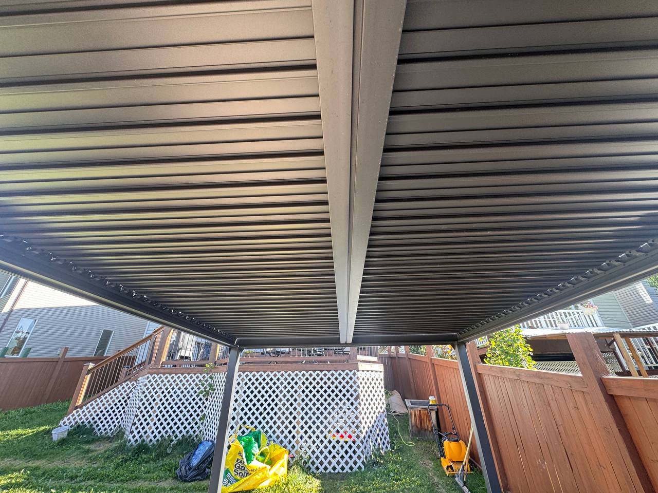 New 10x13 FT Aluminum Louvered Pergola Gazebo – Adjustable Roof Slats, Modern Outdoor Shade 1030608 - Image 4
