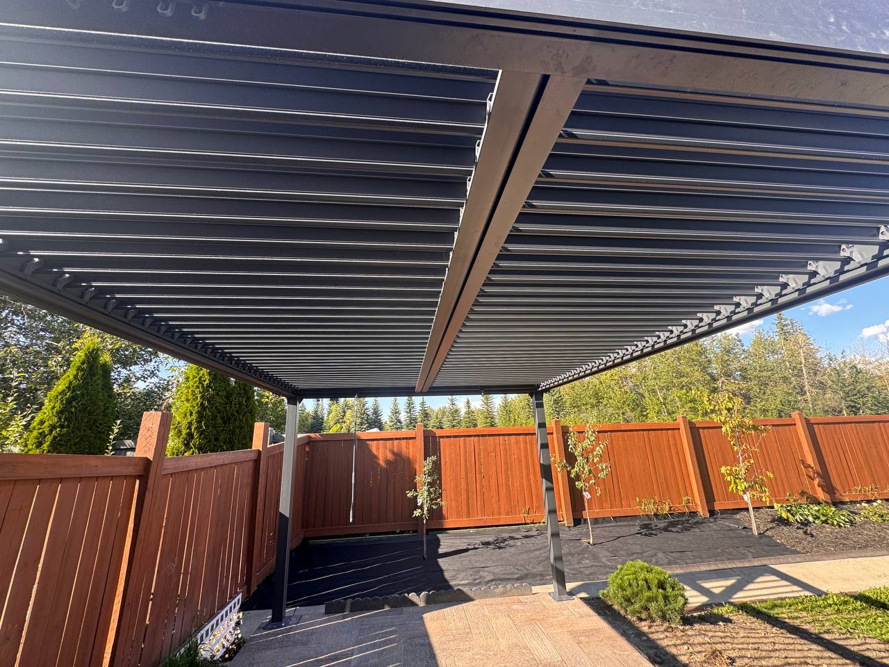New 10x13 FT Aluminum Louvered Pergola Gazebo – Adjustable Roof Slats, Modern Outdoor Shade 1030608 - Image 8