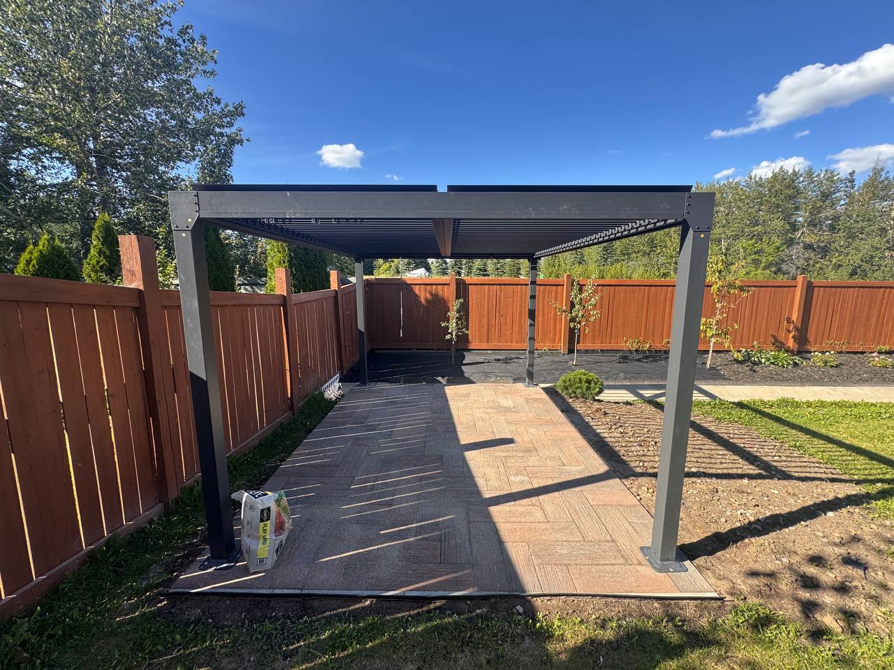 New 10x13 FT Aluminum Louvered Pergola Gazebo – Adjustable Roof Slats, Modern Outdoor Shade 1030608 - Image 9