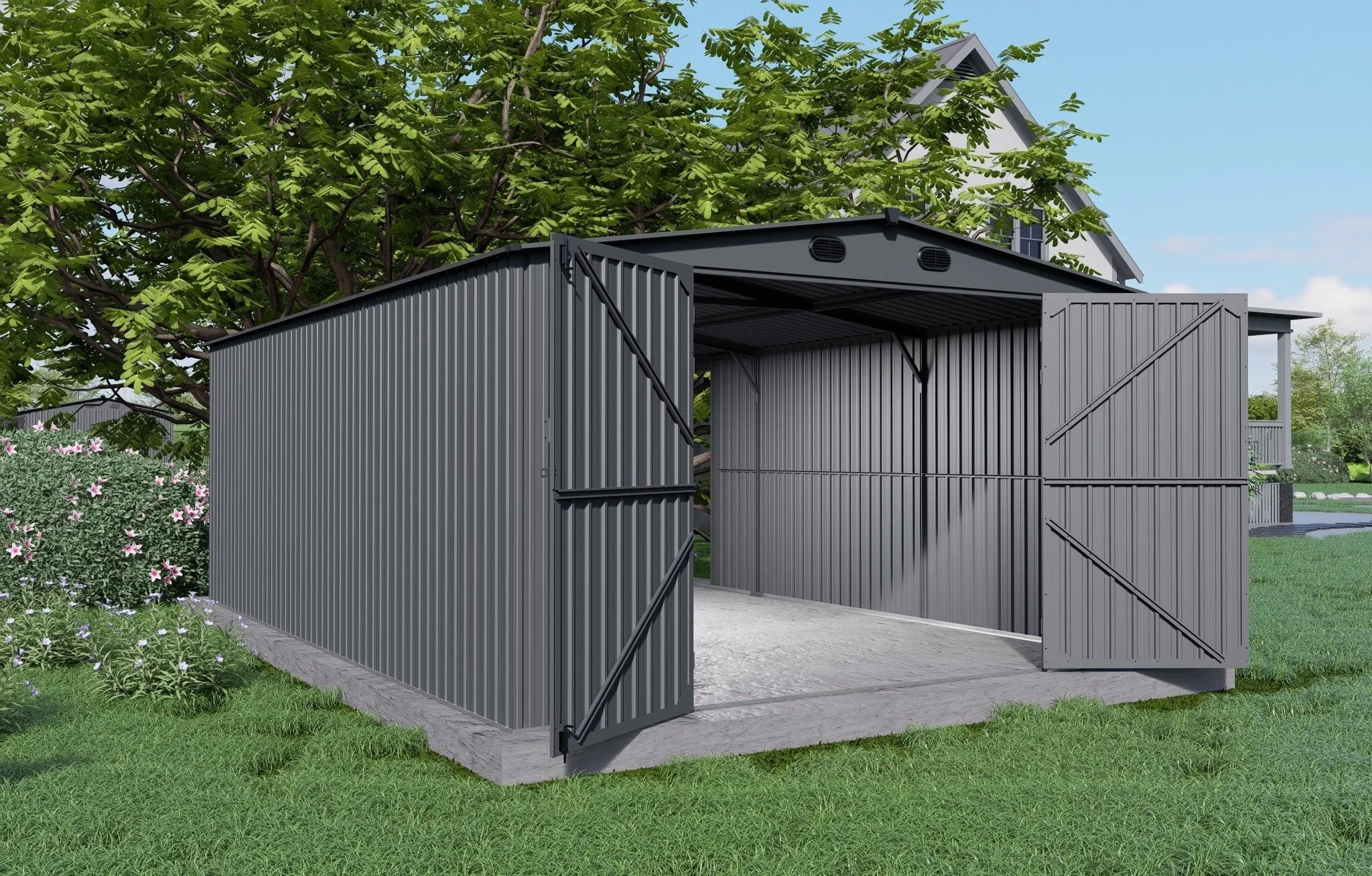 New 10x20 & 13x20 FT Metal Storage Garage Sheds – Reinforced Steel Frame - Image 11