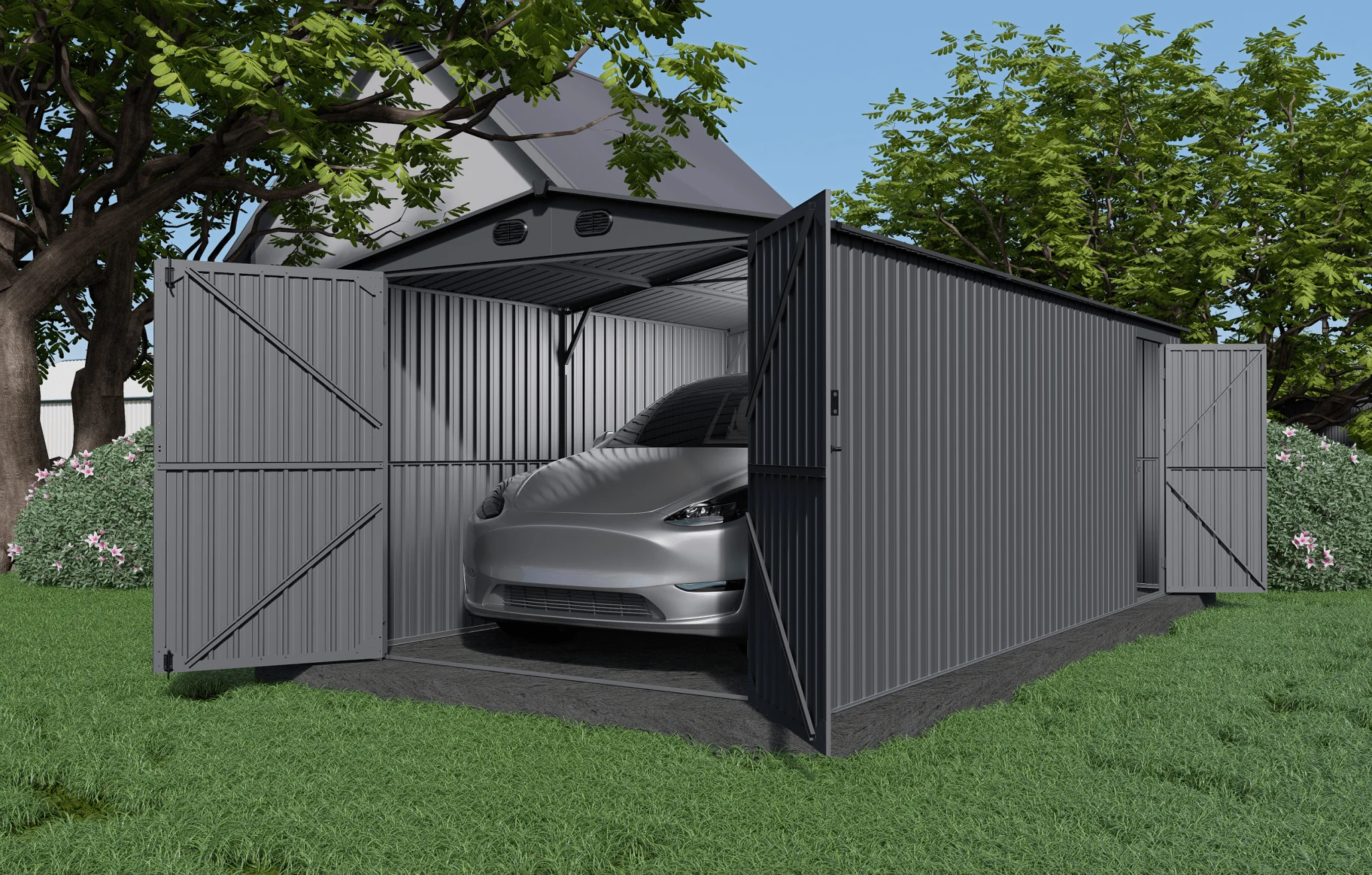 New 10x20 & 13x20 FT Metal Storage Garage Sheds – Reinforced Steel Frame - Image 9