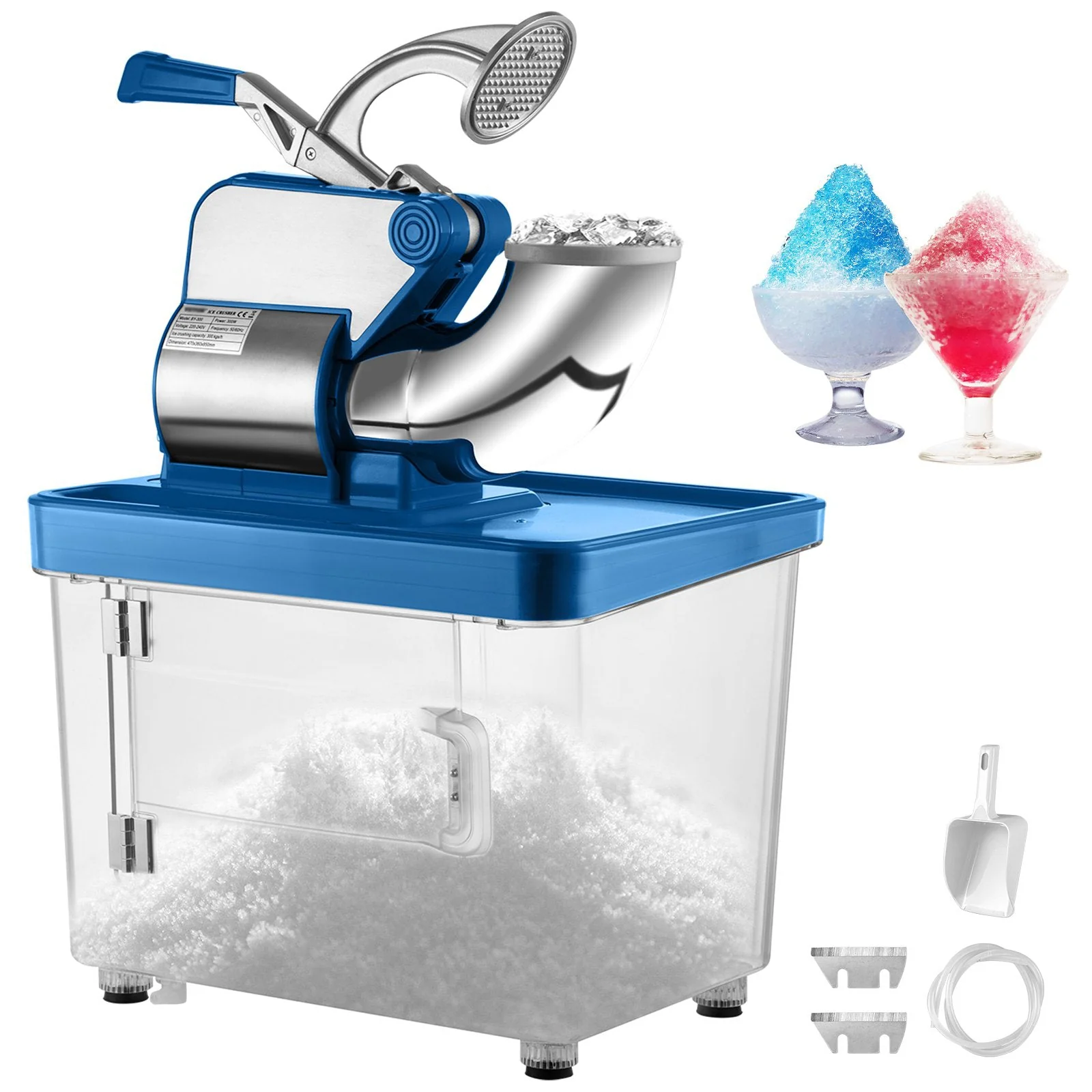 New 110V Commercial Ice Crusher & Shaved Ice Machine – Heavy-Duty Ice Shaver for Restaurants & Events S1185