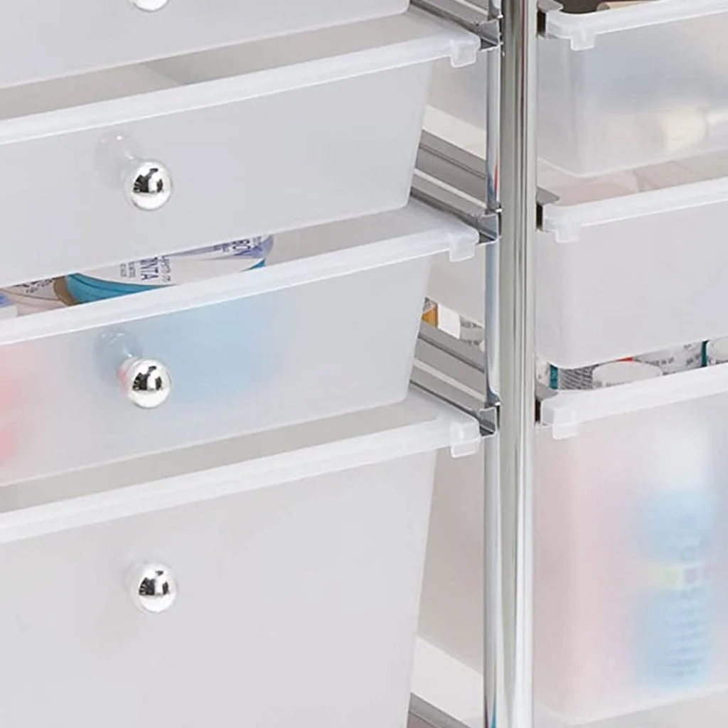 New 12-Drawer Rolling Plastic Storage Cart – Mobile Organizer with Durable Drawers for Home & Office S3109 - Image 5