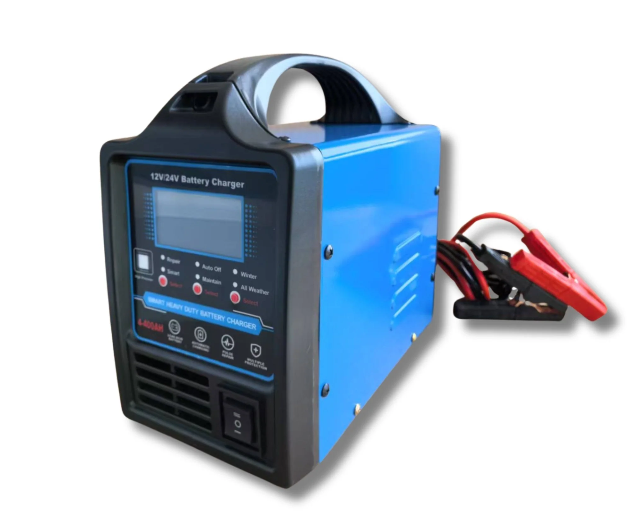 New 12V/24V Smart Car Battery Charger — 15A Heavy-Duty for Car, Truck, RV, AGM, Deep Cycle - Image 2