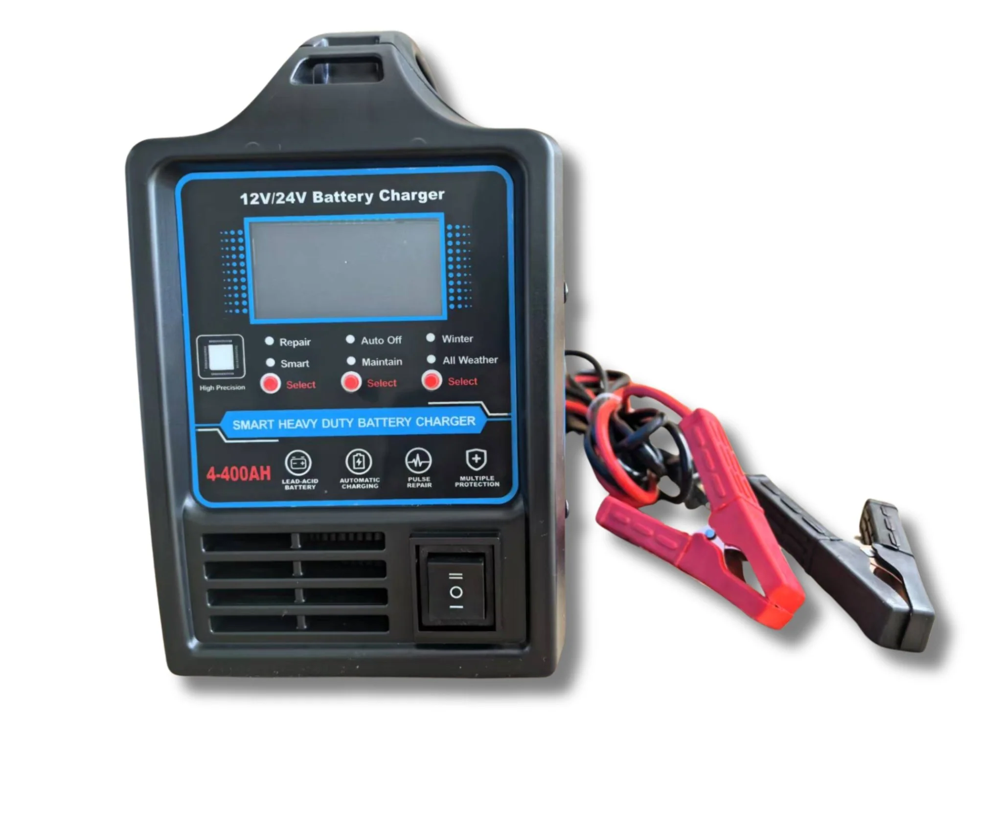 New 12V/24V Smart Car Battery Charger — 15A Heavy-Duty for Car, Truck, RV, AGM, Deep Cycle - Image 4