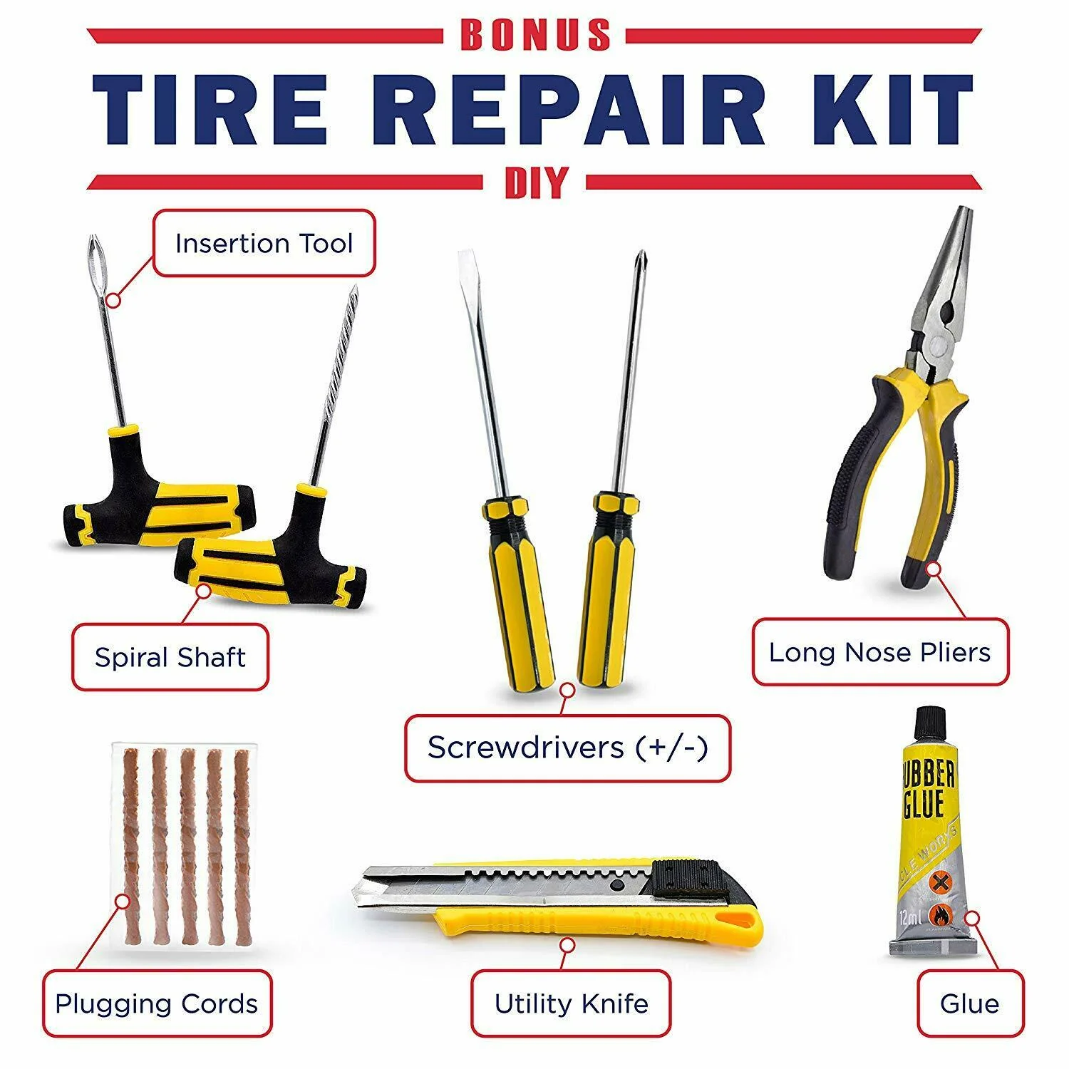 NEW 12V Air Compressor Safety Kit Tire Repair 316ACK - Image 5