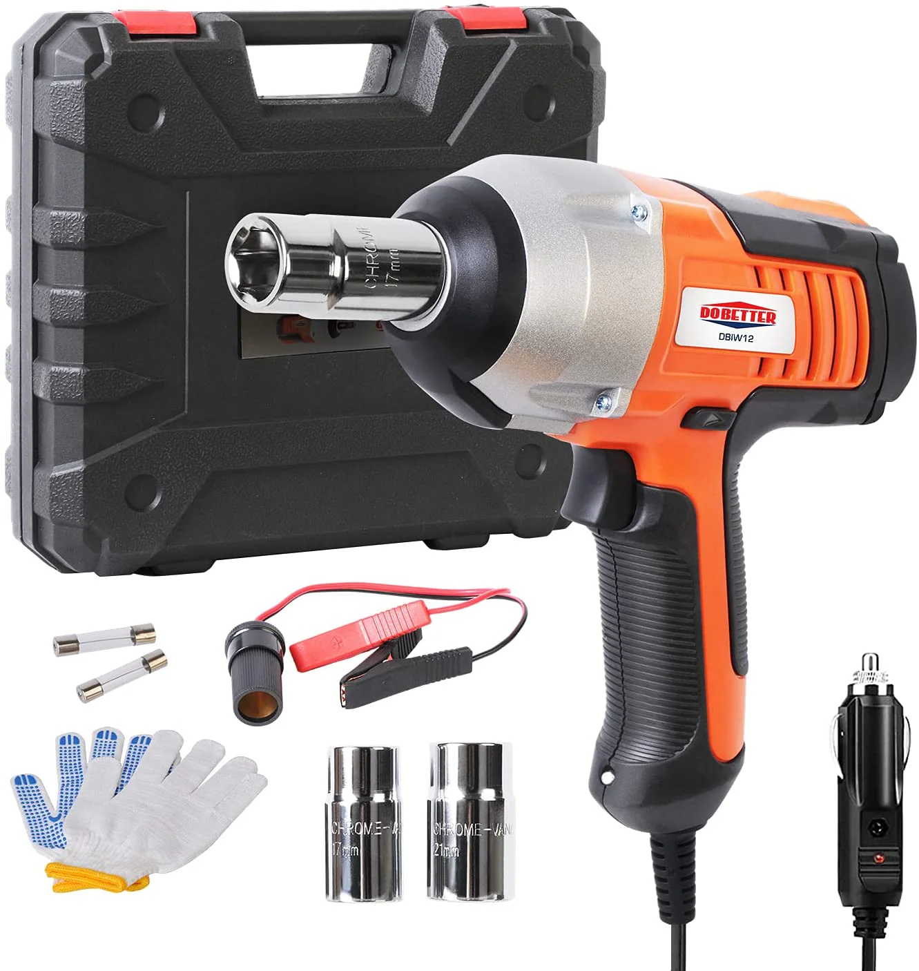 New 12V DC 1/2" Electric Impact Wrench – Portable Car Lug Nut Tire Repair Tool 822021