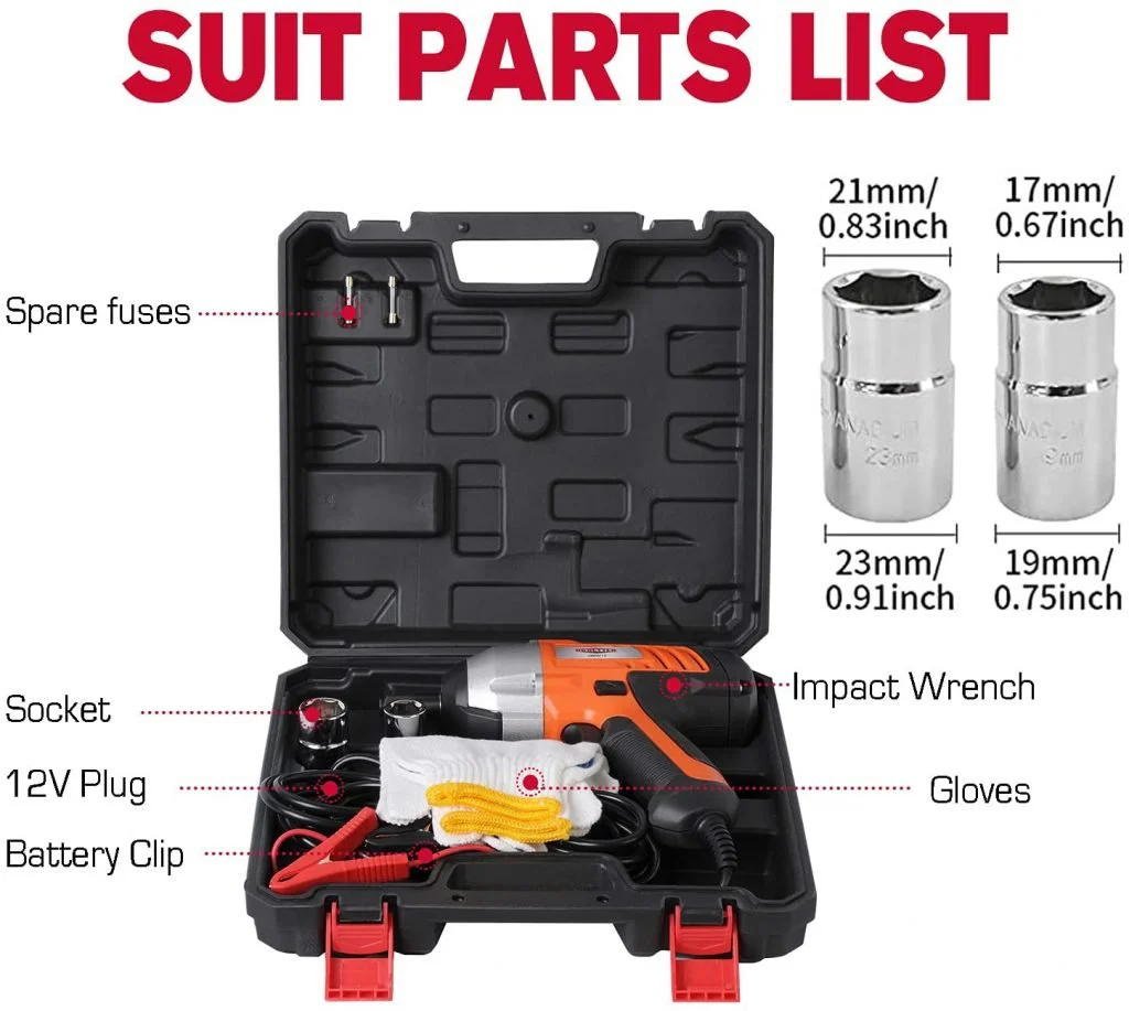 New 12V DC 1/2" Electric Impact Wrench – Portable Car Lug Nut Tire Repair Tool 822021 - Image 3