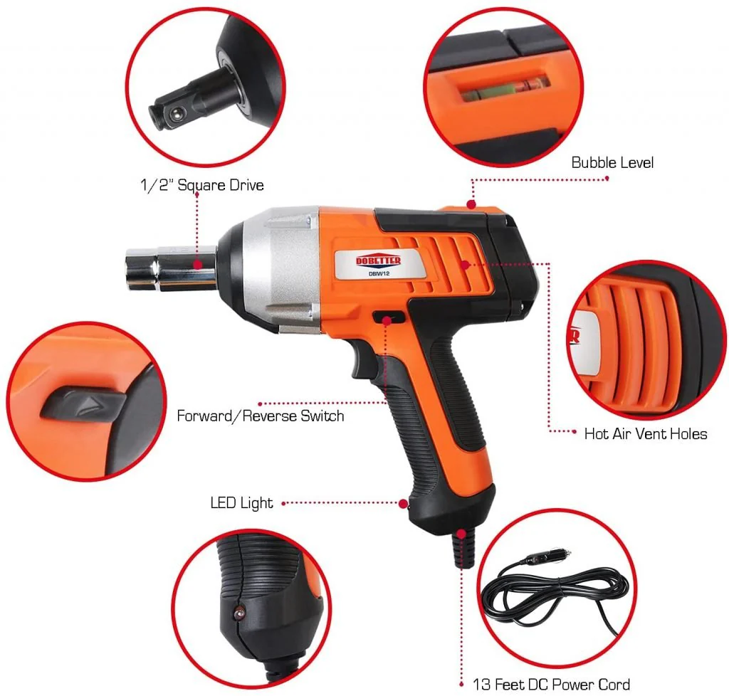New 12V DC 1/2" Electric Impact Wrench – Portable Car Lug Nut Tire Repair Tool 822021 - Image 4