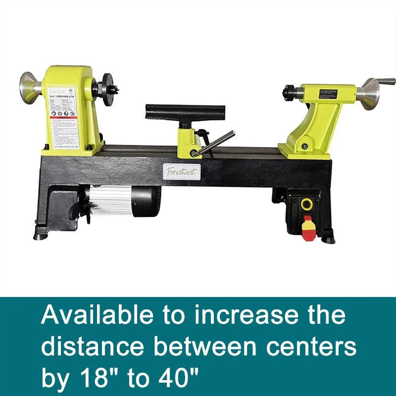 New 12x18 Variable Speed Wood Lathe – Benchtop EVS Woodturning Lathe with 3/4HP Motor BM10819 - Image 4