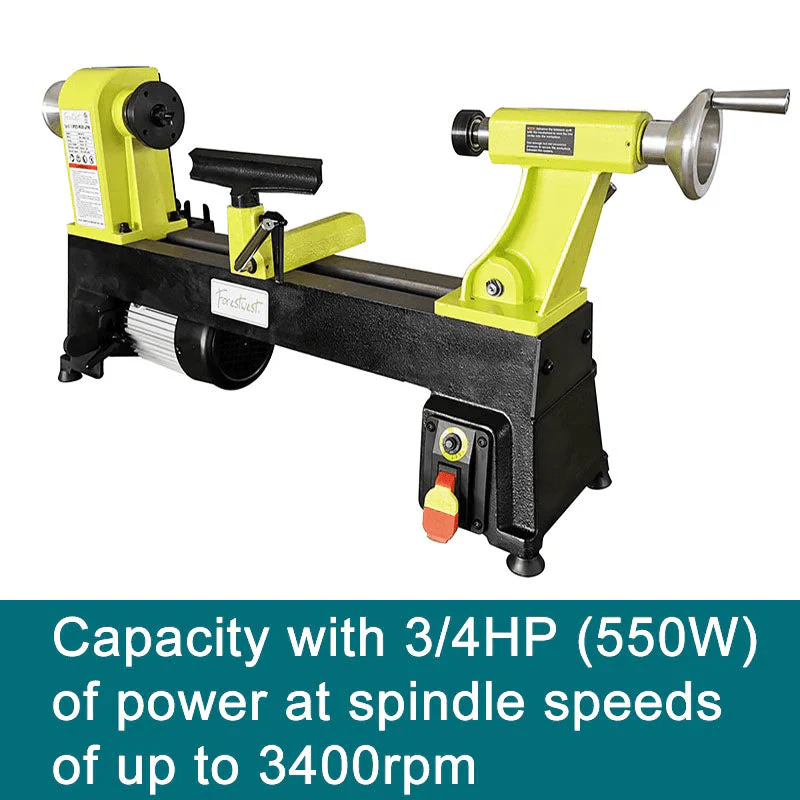 New 12x18 Variable Speed Wood Lathe – Benchtop EVS Woodturning Lathe with 3/4HP Motor BM10819 - Image 8