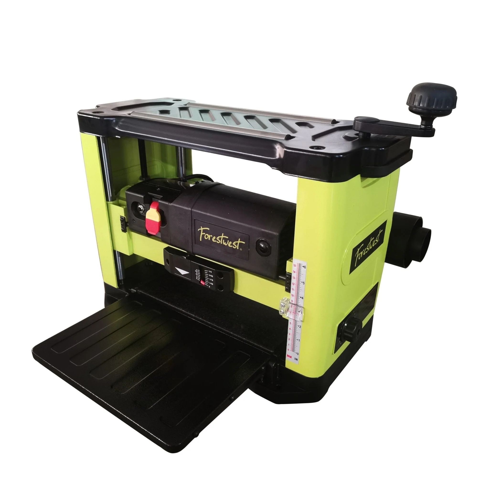 New 13-Inch Benchtop Wood Planer – 2HP Motor, Helical Spiral Cutter Head & Granite Table BM10523