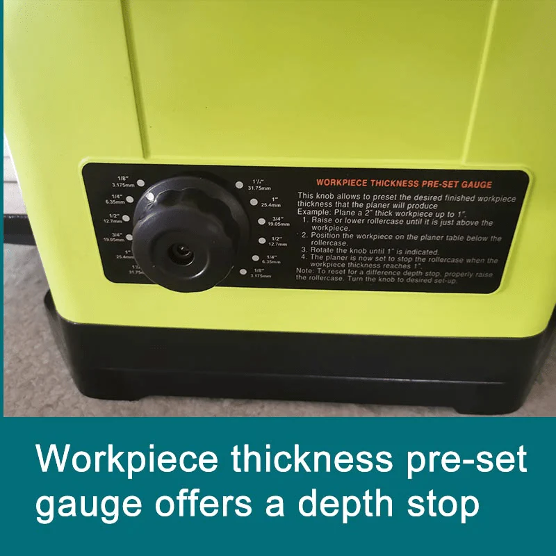 New 13-Inch Benchtop Wood Planer – 2HP Motor, Helical Spiral Cutter Head & Granite Table BM10523 - Image 3