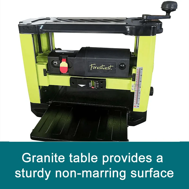 New 13-Inch Benchtop Wood Planer – 2HP Motor, Helical Spiral Cutter Head & Granite Table BM10523 - Image 5