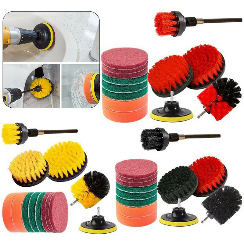 New 14-Piece Drill Brush Set – Power Scrubbing Cleaning Brushes for Drill Attachments 14PDB - Image 2
