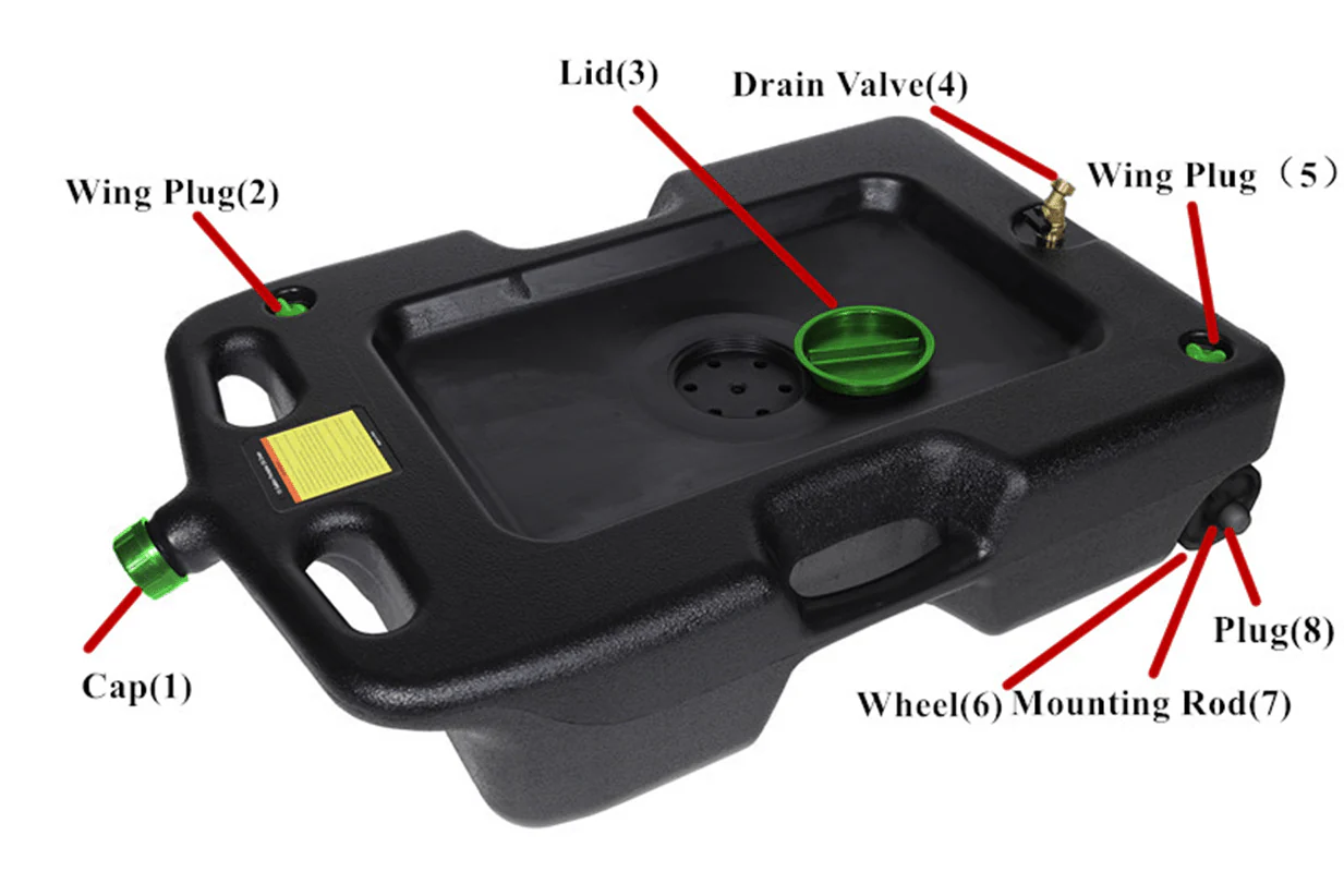 New 15 Gallon Portable Oil Drain Pan S1236 - Image 2