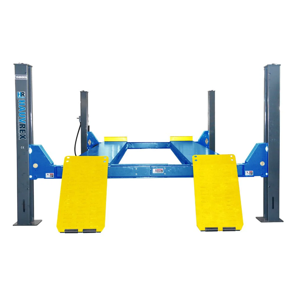 New 15-Ton (33,069 lb) Four-Post Heavy-Duty Vehicle Lift – Pneumatic Lock, Semi Truck 7m HFL40150