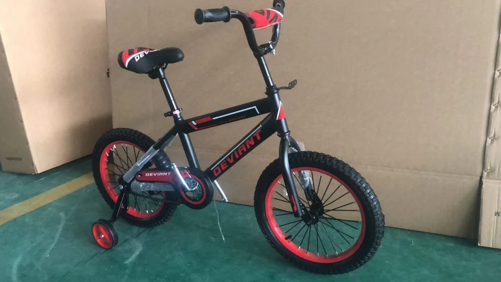 New 16-Inch Deviant Kids Bike – Black & Red Boys' Bicycle with Training Wheels NS37 - Image 7