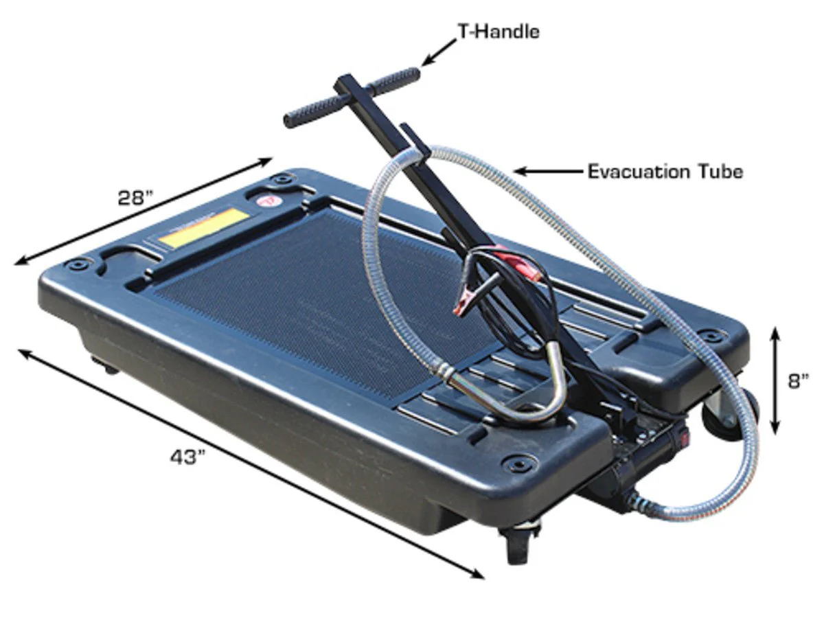New 17 Gallon 12V Low Profile Oil Drain Pan – Heavy Duty Automotive Fluid Extractor 12VOP - Image 5