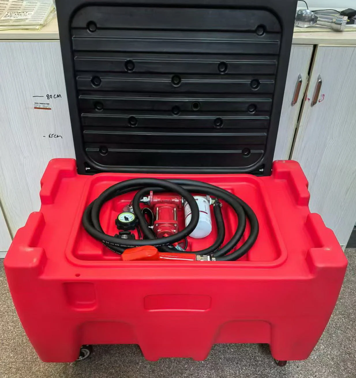 New 150L Fuel Transfer Tank with 40 LPM Gas & Diesel Pump – Portable Fuel Storage & Transfer System S1293 - Image 3