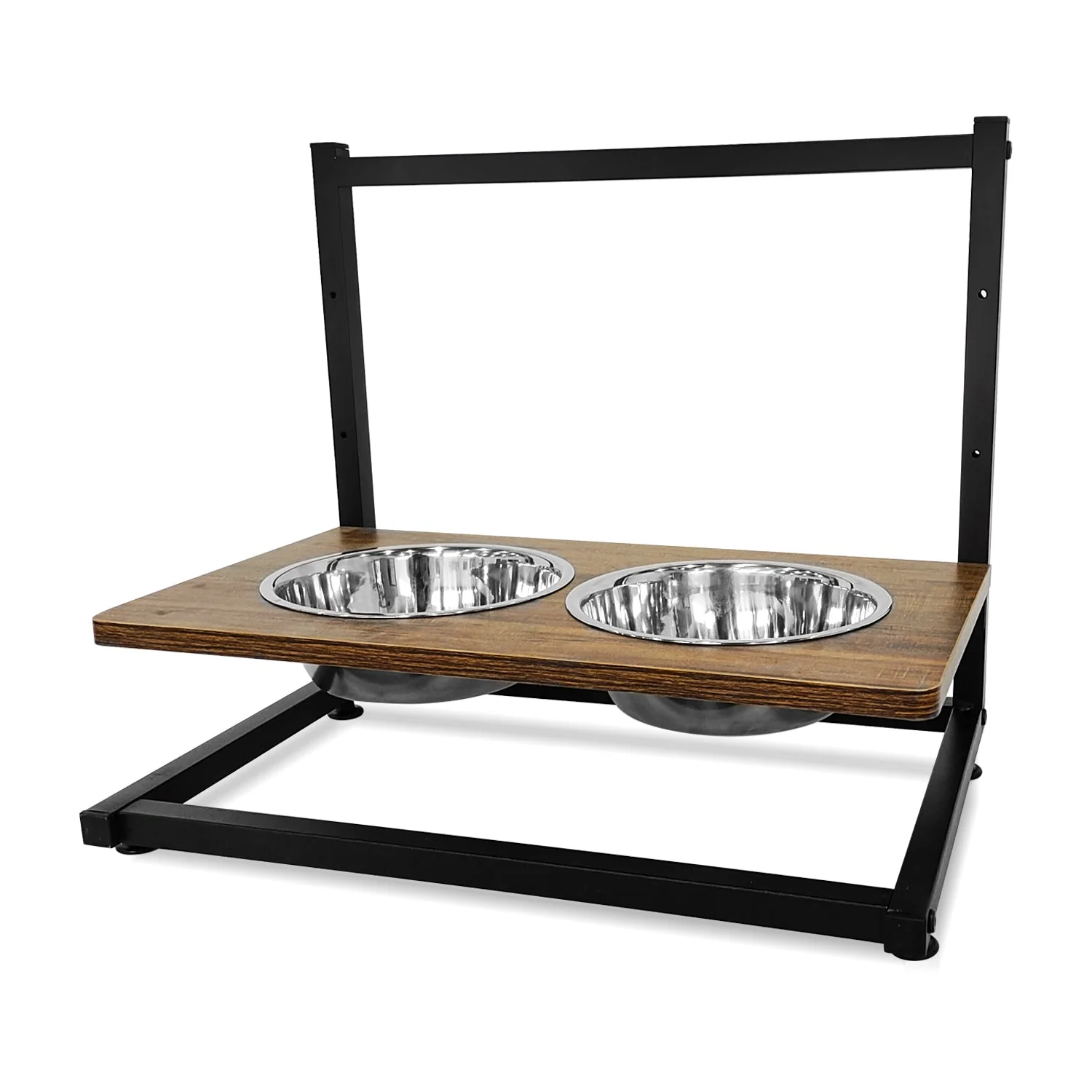 New 2-Bowl Elevated Dog & Cat Raised Pet Feeder – Adjustable Height, Non-Slip Design 257105