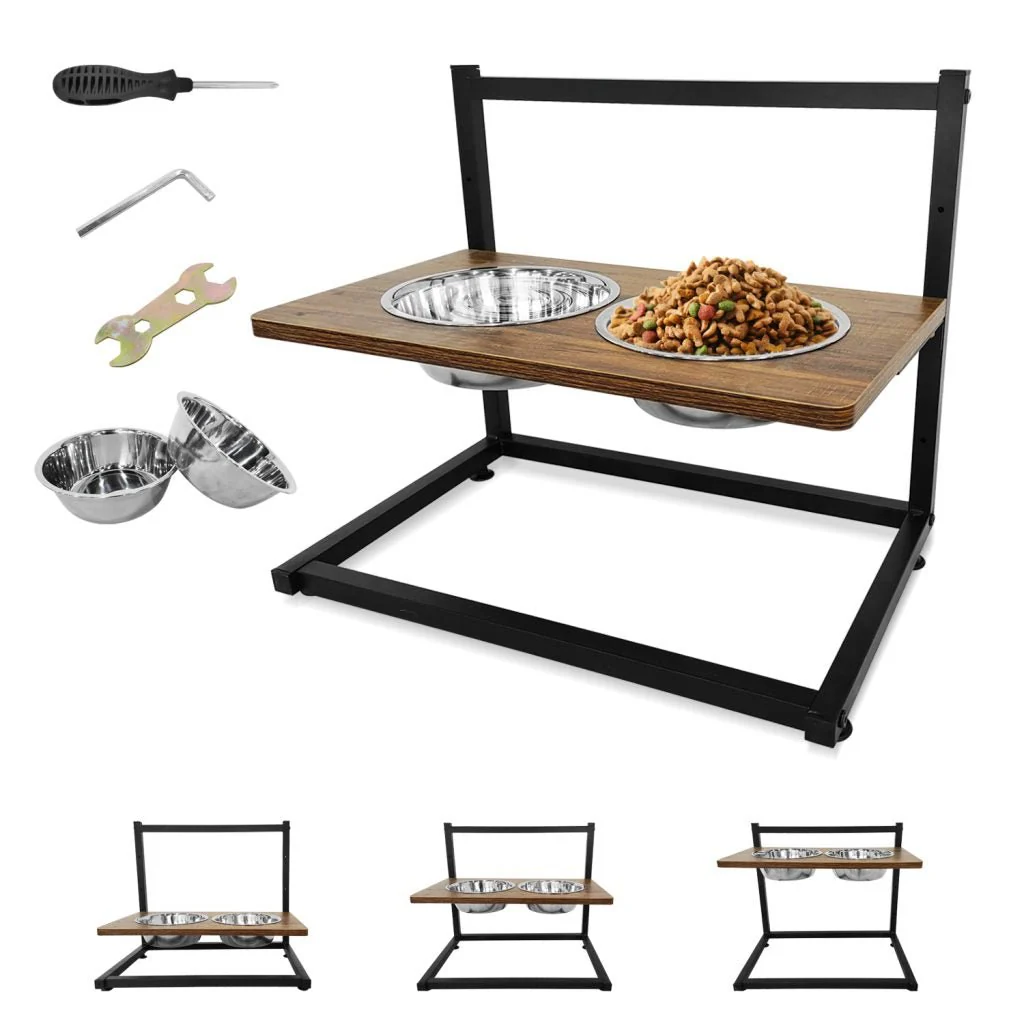 New 2-Bowl Elevated Dog & Cat Raised Pet Feeder – Adjustable Height, Non-Slip Design 257105 - Image 13