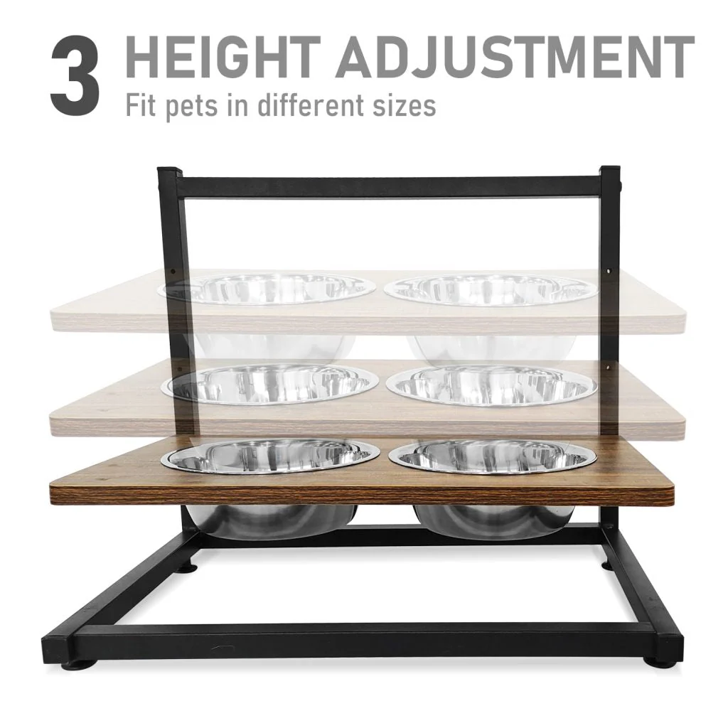New 2-Bowl Elevated Dog & Cat Raised Pet Feeder – Adjustable Height, Non-Slip Design 257105 - Image 16