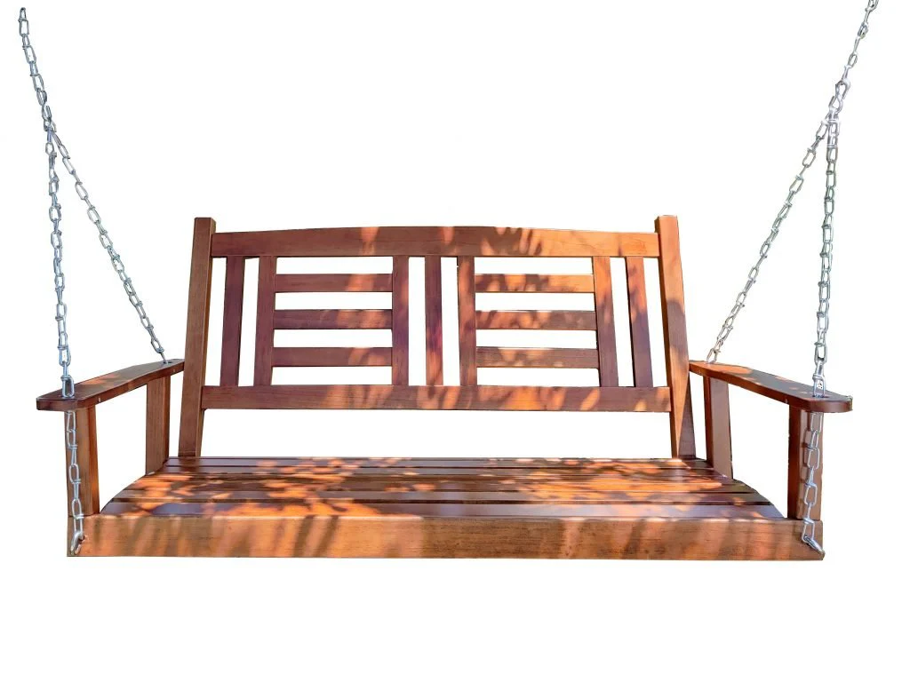New 2 Person Wooden Patio Swing – Durable Outdoor Relaxation Seat 827216 - Image 5