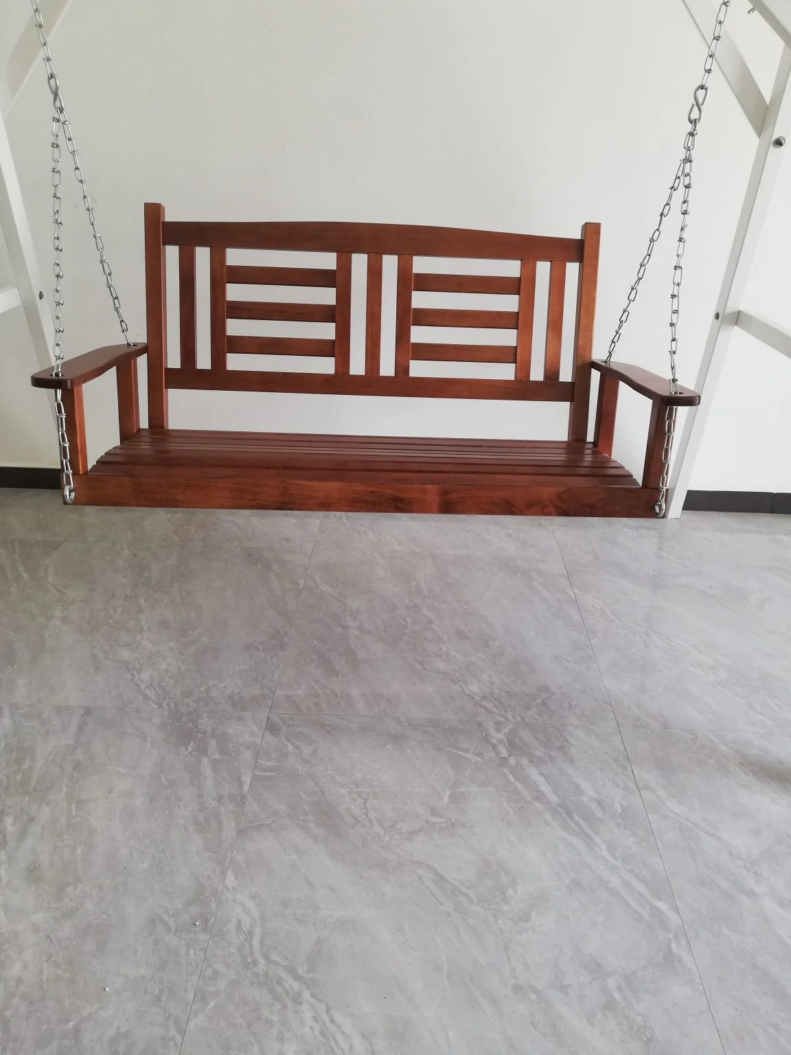 New 2 Person Wooden Patio Swing – Durable Outdoor Relaxation Seat 827216 - Image 6