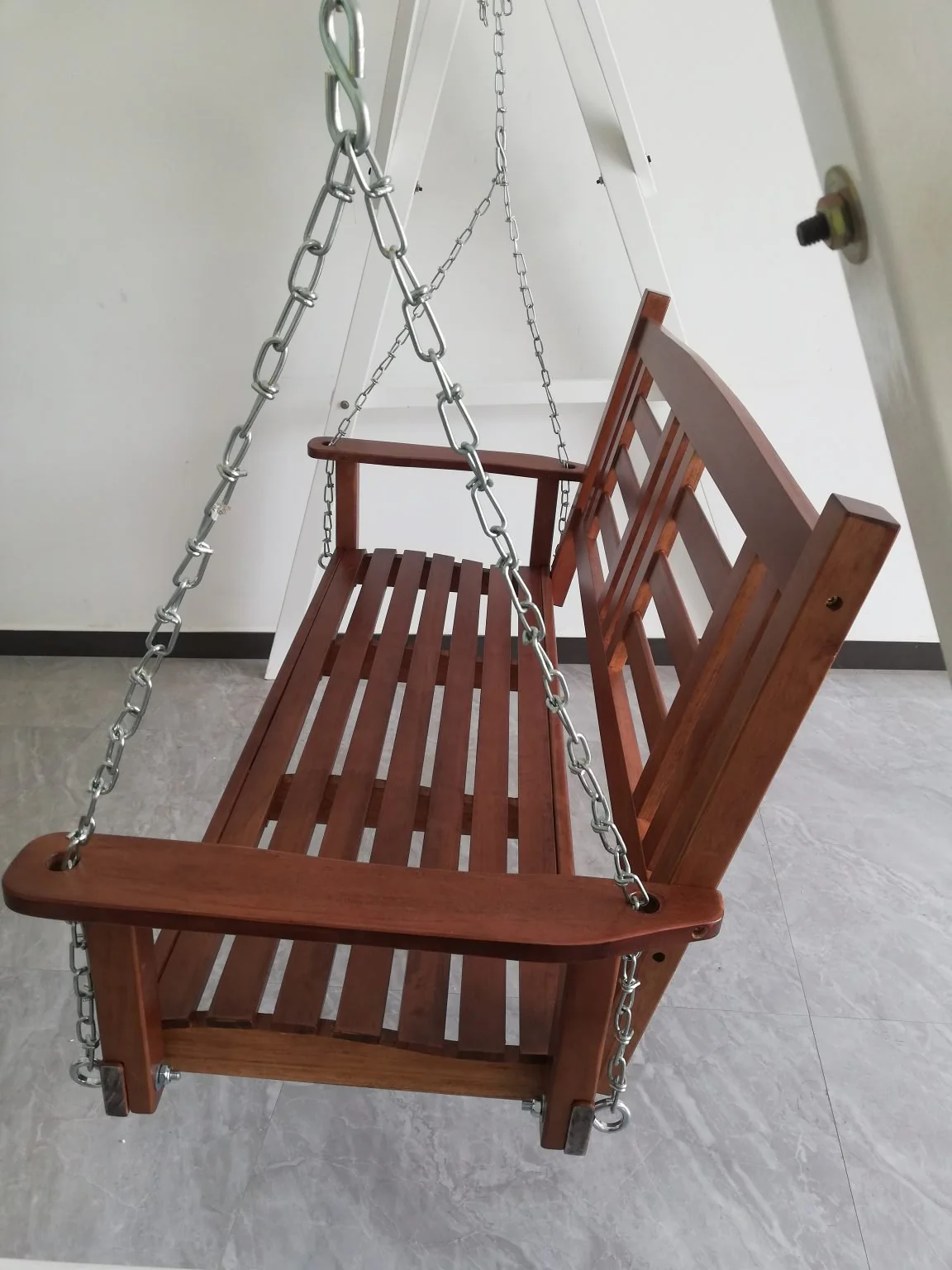 New 2 Person Wooden Patio Swing – Durable Outdoor Relaxation Seat 827216 - Image 7