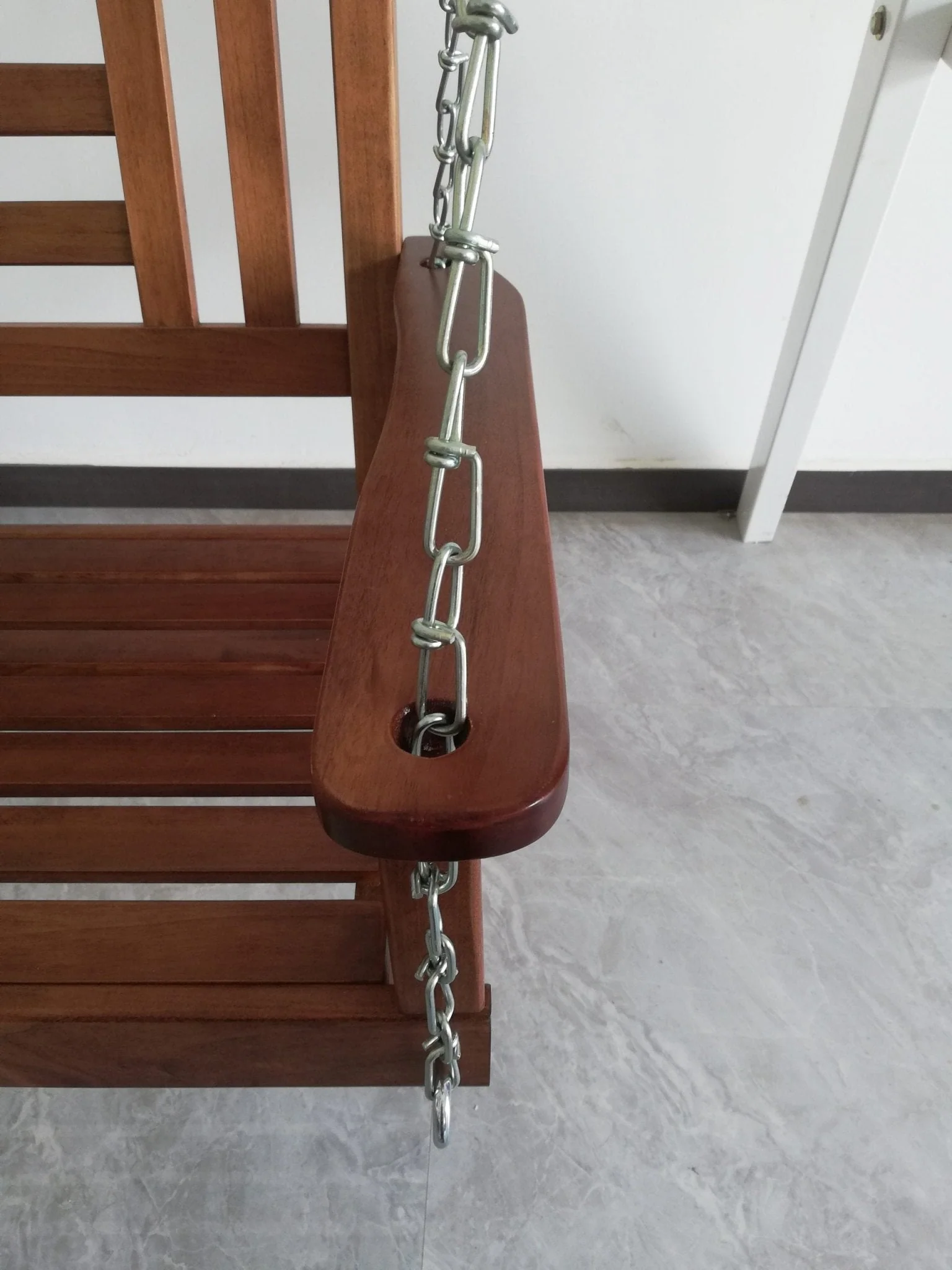 New 2 Person Wooden Patio Swing – Durable Outdoor Relaxation Seat 827216 - Image 9