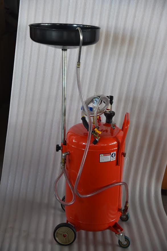New 20 Gallon Portable Waste Oil Drain – Mobile Oil Drain Tank with Drain Valve & Wheels OP20XR - Image 2