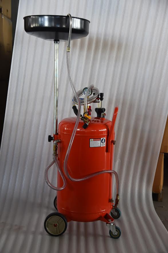 New 20 Gallon Portable Waste Oil Drain – Mobile Oil Drain Tank with Drain Valve & Wheels OP20XR - Image 3