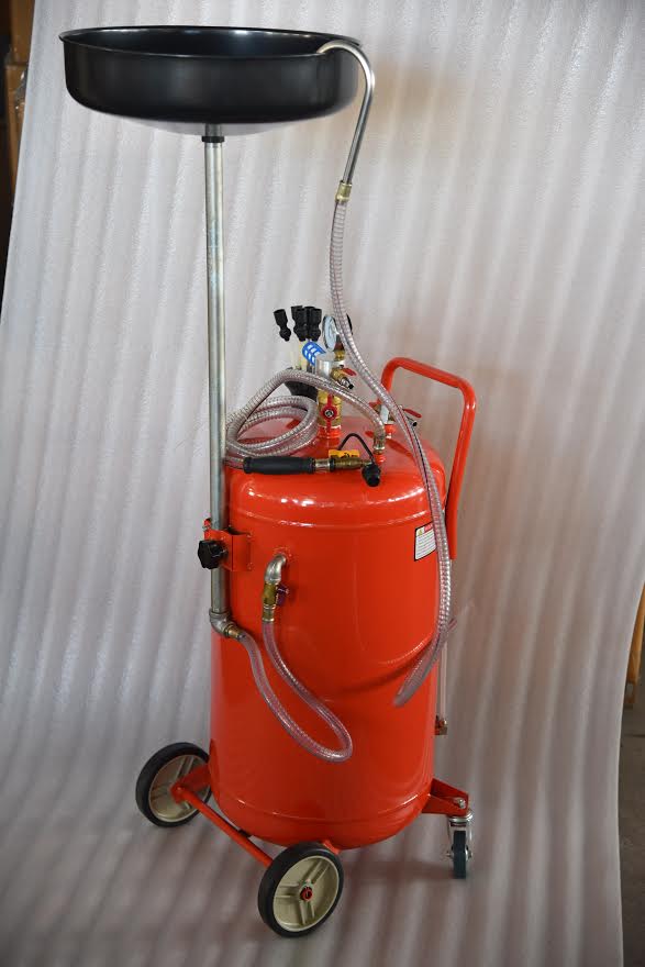 New 20 Gallon Portable Waste Oil Drain – Mobile Oil Drain Tank with Drain Valve & Wheels OP20XR - Image 4
