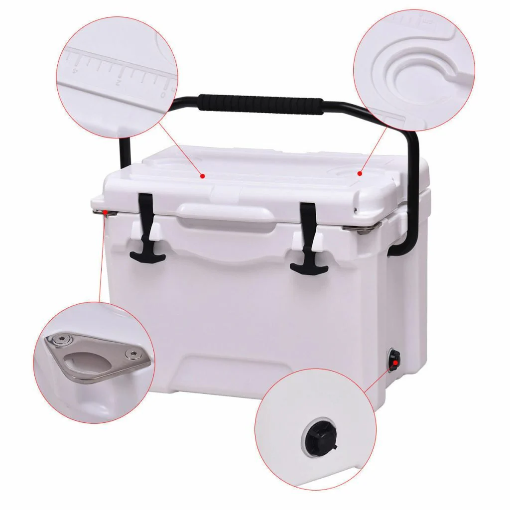 20-Quart Lockable Ice Chest Cooler – Heavy-Duty with Handle for Camping, Fishing & Outdoors 8184351 - Image 4