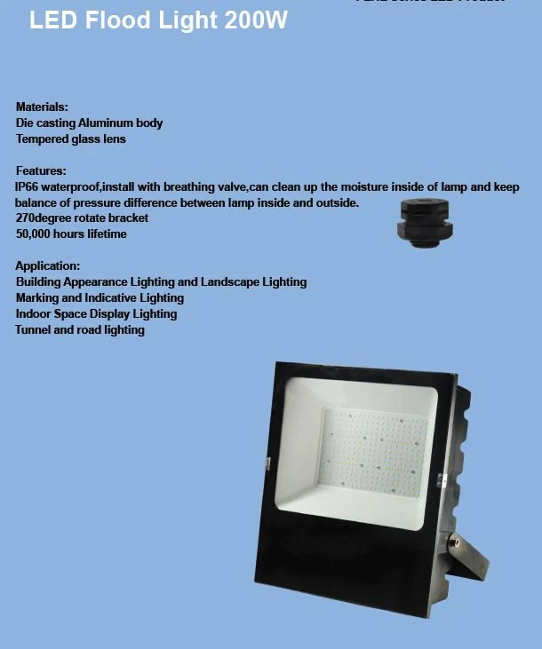 200W LED Flood Light – Ultra-Bright Outdoor Security Light, Waterproof IP65 – FLHL200 - Image 5