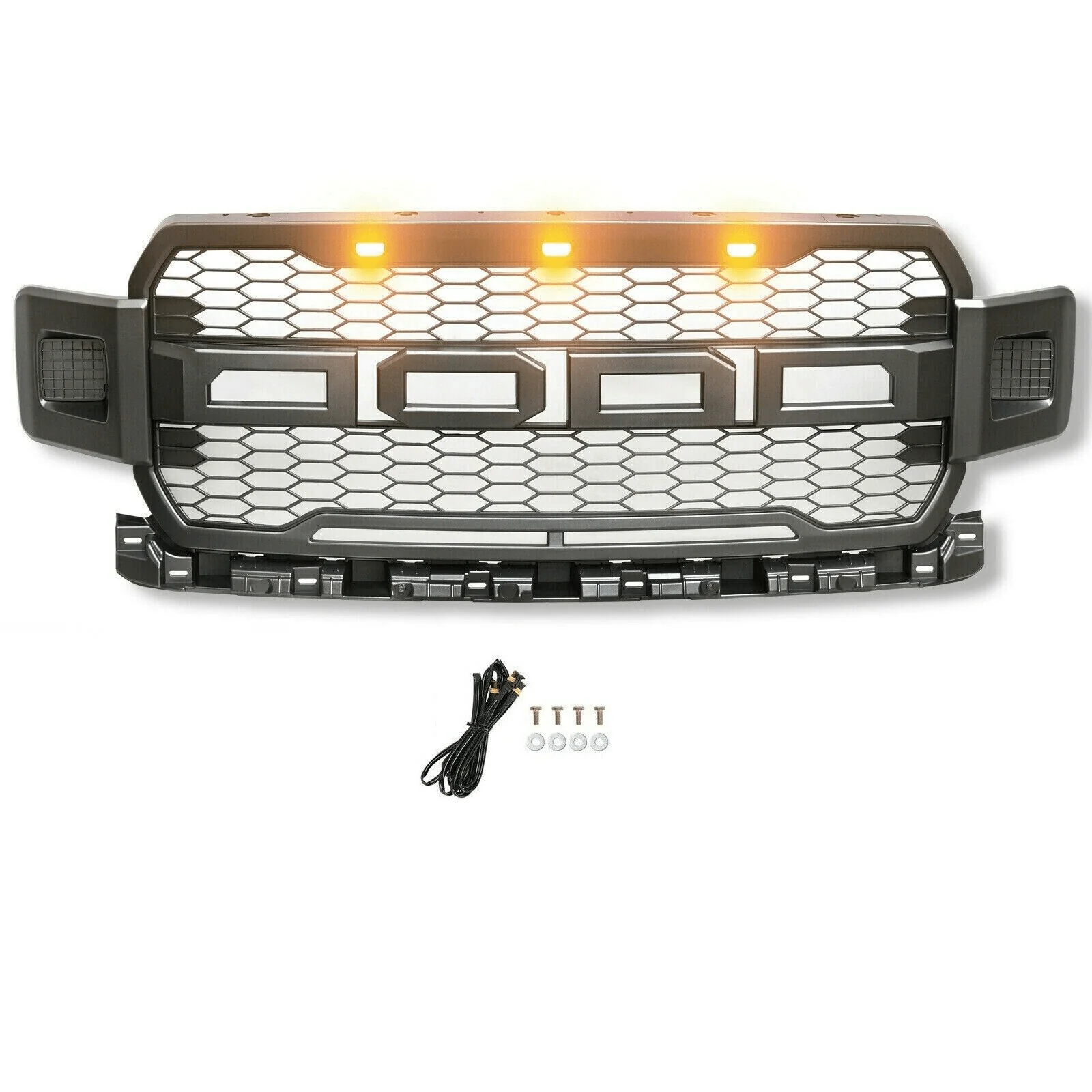 NEW 2018-2020 Ford F-150 Raptor Style Grill w/ LED Lights FD001G - Image 2