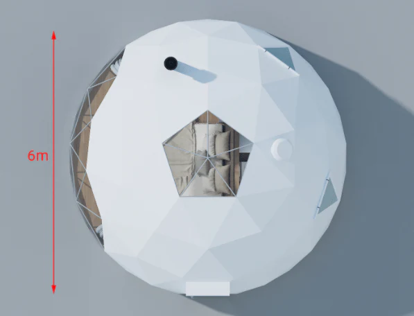 New 20FT Deluxe Eco Dome Glamping Tent – Geodesic Dome Building for Luxury Camping 112520GD - Image 3