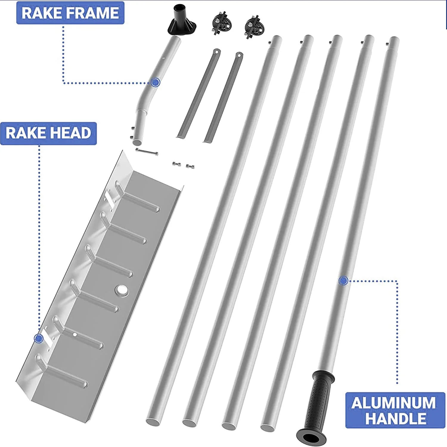 New 20FT Telescopic Aluminum Roof Snow Rake – Lightweight Snow Removal Shovel with Blade S1164 - Image 2