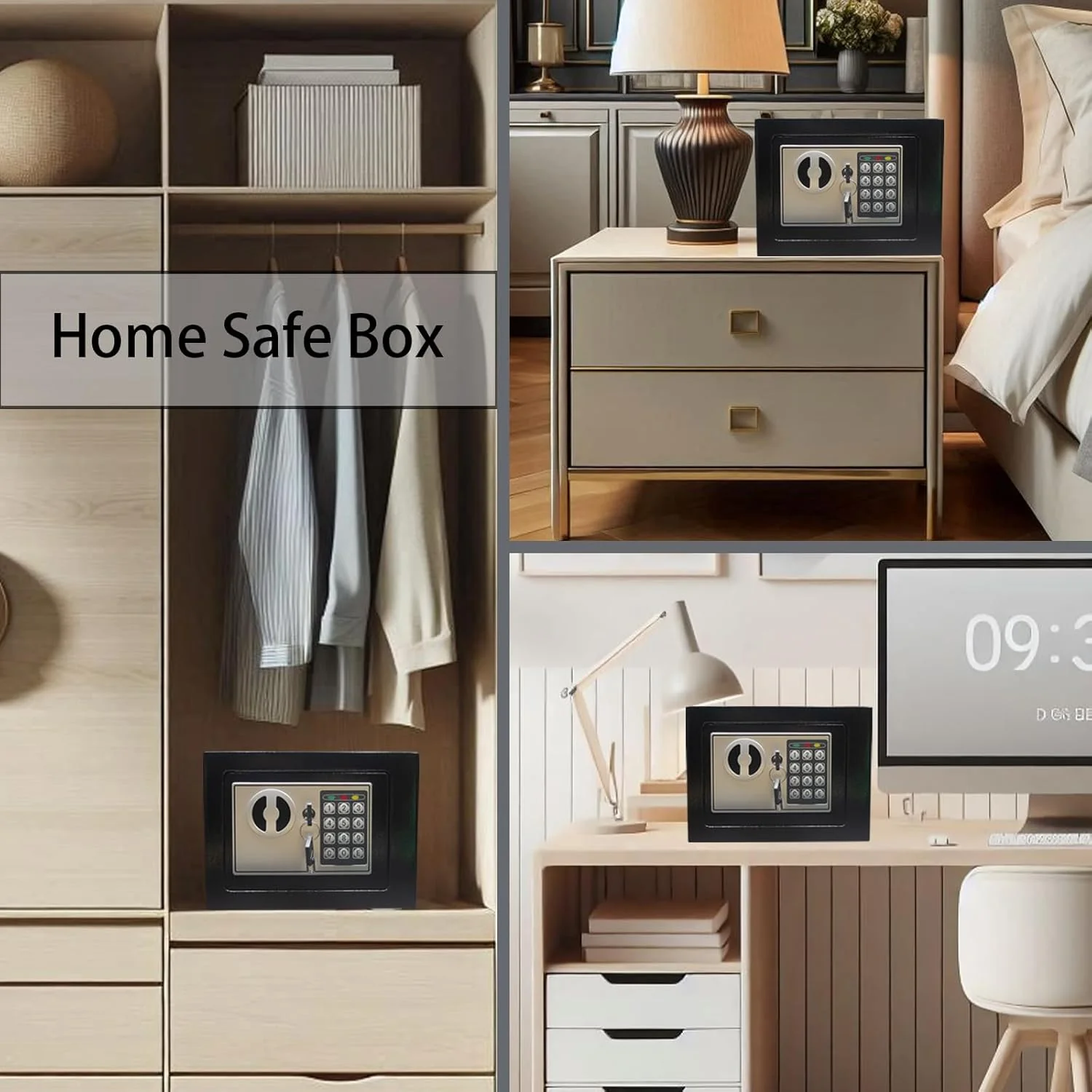 New 23, 1.2 & 1.85 Cu Ft Digital Keypad Safe Box Set – Secure Steel Lock Boxes for Home & Office Storage - Image 3